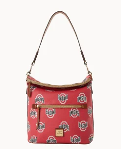 Dooney & Bourke Printed Fabric|Shoulder Bags<Collegiate University Large Sac Ohio State