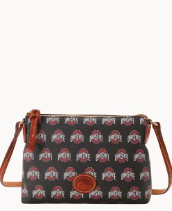 Dooney & Bourke Game Day Ready|Printed Fabric<Collegiate University Crossbody Pouchette Ohio State
