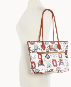Dooney & Bourke Game Day Ready|Printed Fabric<Collegiate University Tote OHIO STATE