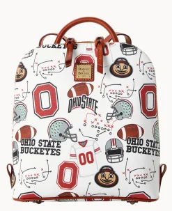 Dooney & Bourke Game Day Ready|Printed Fabric<Collegiate University Zip Pod Backpack Ohio State