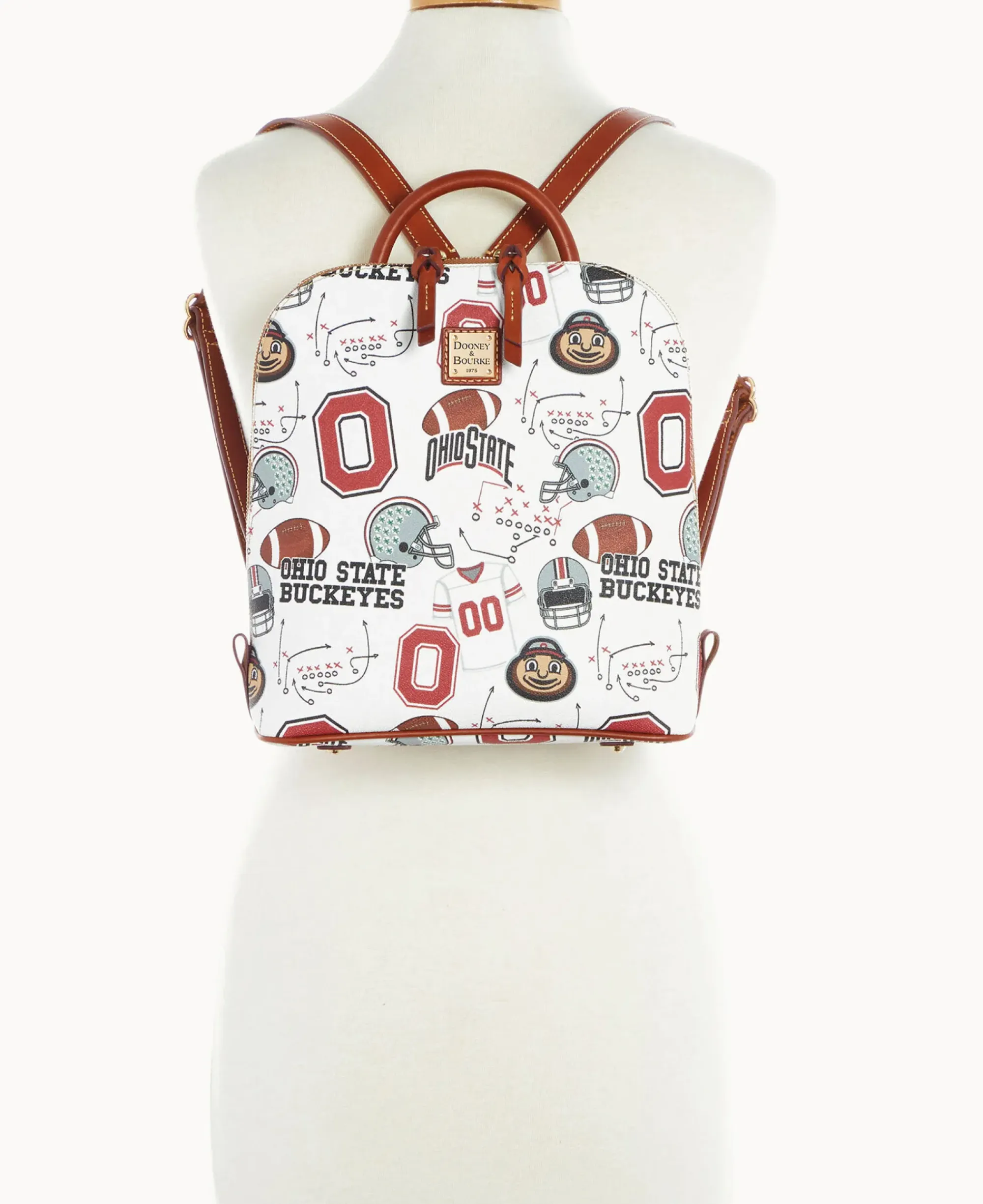 Dooney & Bourke Game Day Ready|Printed Fabric<Collegiate University Zip Pod Backpack Ohio State