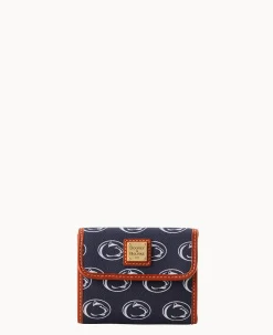 Dooney & Bourke Grab and Go|Wallets<Collegiate University Flap Credit Card Wallet PENN STATE