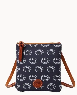 Dooney & Bourke Game Day Ready|Printed Fabric<Collegiate University Small North South Top Zip Crossbody Penn State
