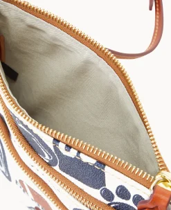 Dooney & Bourke Game Day Ready|Printed Fabric<Collegiate University N S Triple Zip Crossbody PENN STATE