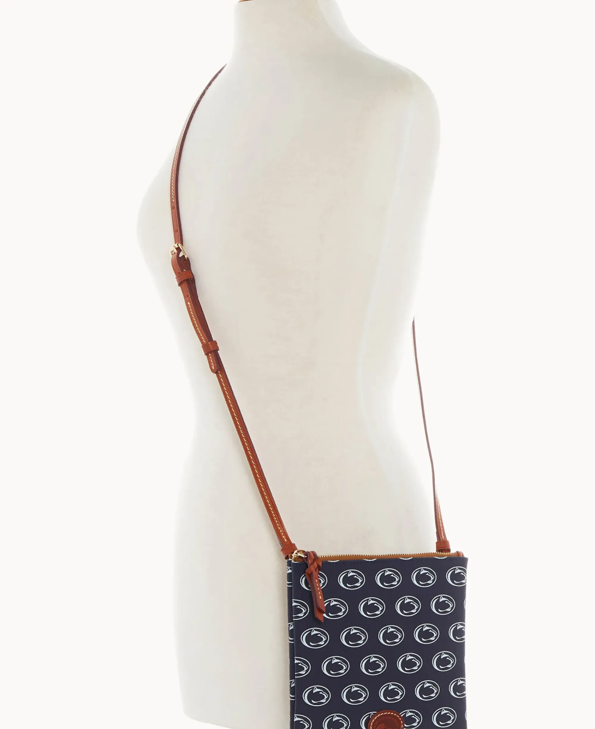 Dooney & Bourke Game Day Ready|Printed Fabric<Collegiate University North South Top Zip Crossbody Penn State