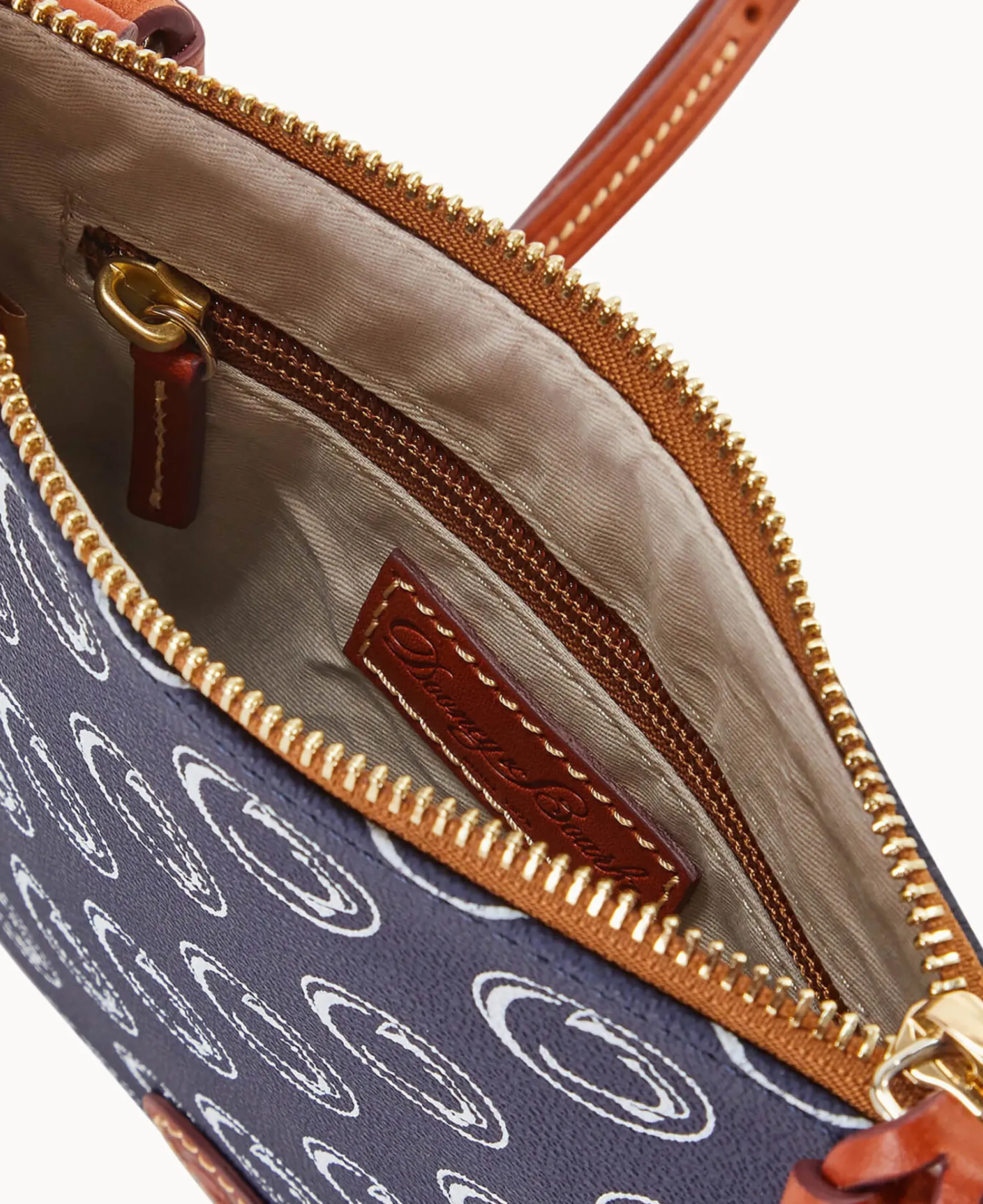 Dooney & Bourke Game Day Ready|Printed Fabric<Collegiate University North South Top Zip Crossbody Penn State