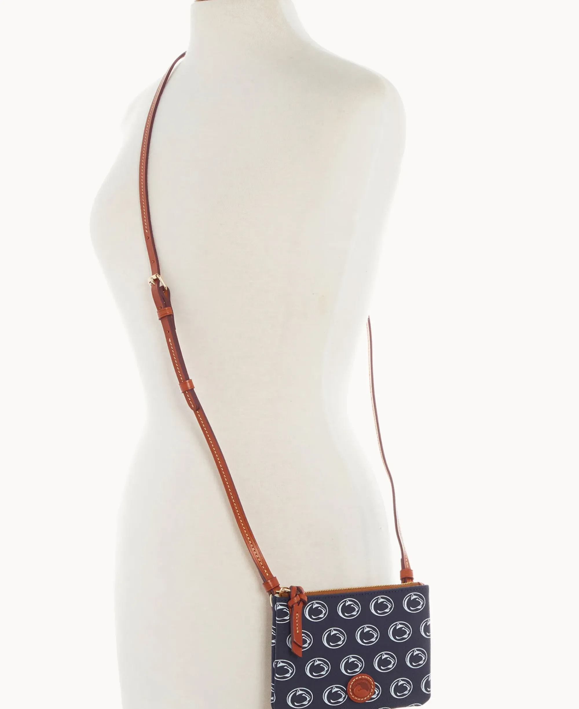Dooney & Bourke Game Day Ready|Printed Fabric<Collegiate University Top Zip Crossbody Penn State