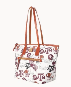 Dooney & Bourke Game Day Ready|Printed Fabric<Collegiate Texas Achr(38)M University Tote TEXAS A&M