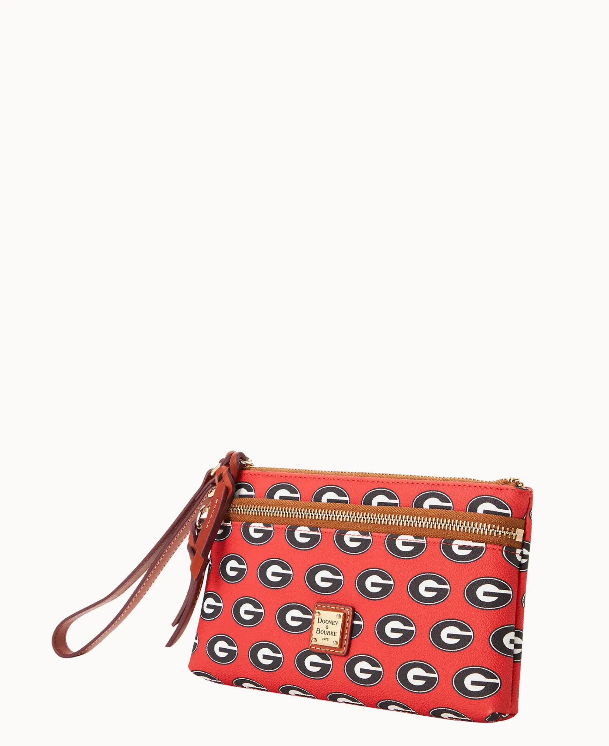 Dooney & Bourke Grab and Go|Wristlets<Collegiate a Double Zip Wristlet University of Georgi