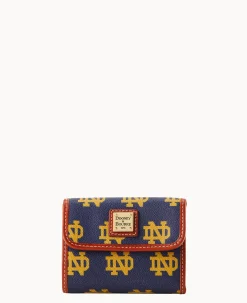 Dooney & Bourke Grab and Go|Wallets<Collegiate University of Flap Credit Card Wallet NOTRE DAME