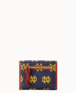 Dooney & Bourke Grab and Go|Wallets<Collegiate University of Flap Credit Card Wallet NOTRE DAME
