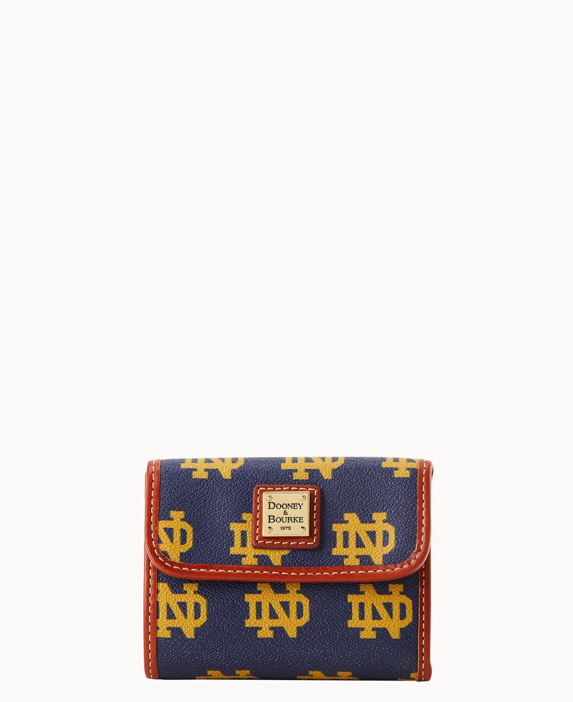 Dooney & Bourke Grab and Go|Wallets<Collegiate University of Flap Credit Card Wallet NOTRE DAME