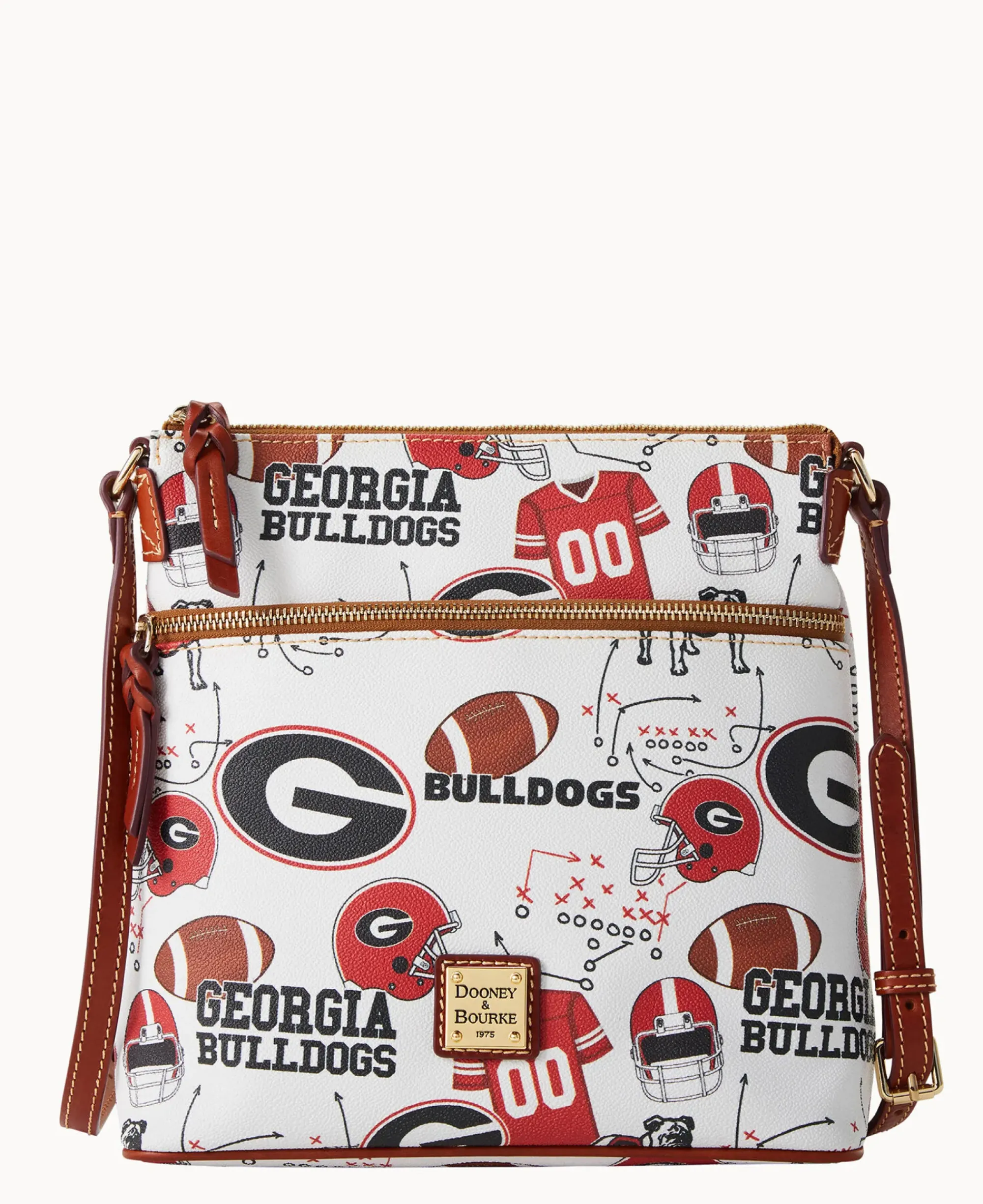 Dooney & Bourke Game Day Ready|Printed Fabric<Collegiate University of Georgia Crossbody U OF GEORGIA