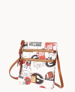 Dooney & Bourke Game Day Ready|Printed Fabric<Collegiate University of N S Triple Zip Crossbody Georgia