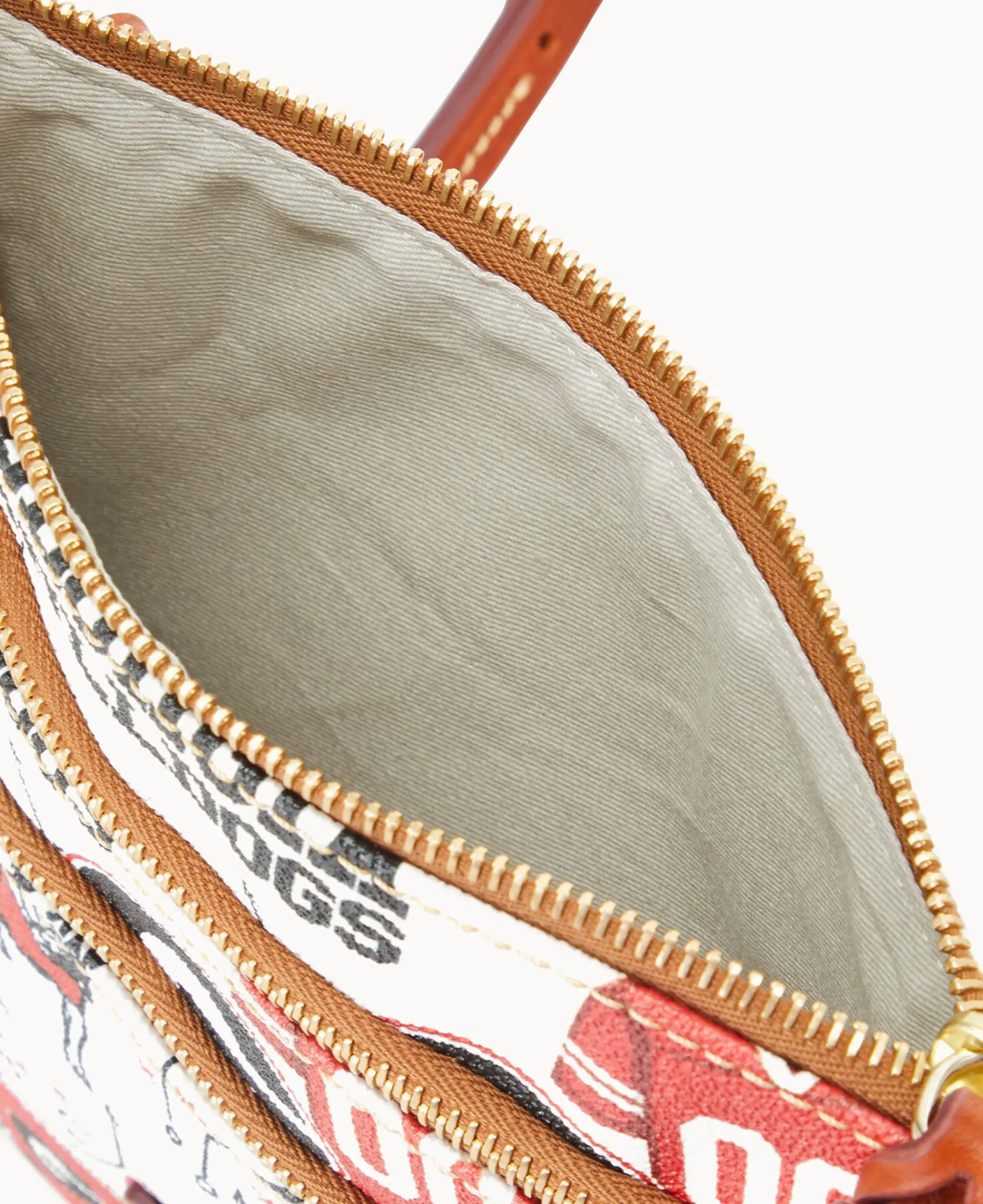 Dooney & Bourke Game Day Ready|Printed Fabric<Collegiate University of N S Triple Zip Crossbody Georgia