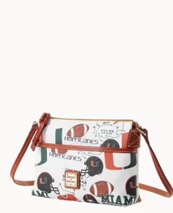 Dooney & Bourke Game Day Ready|Printed Fabric<Collegiate University of Miami Ginger Crossbody U OF MIAMI