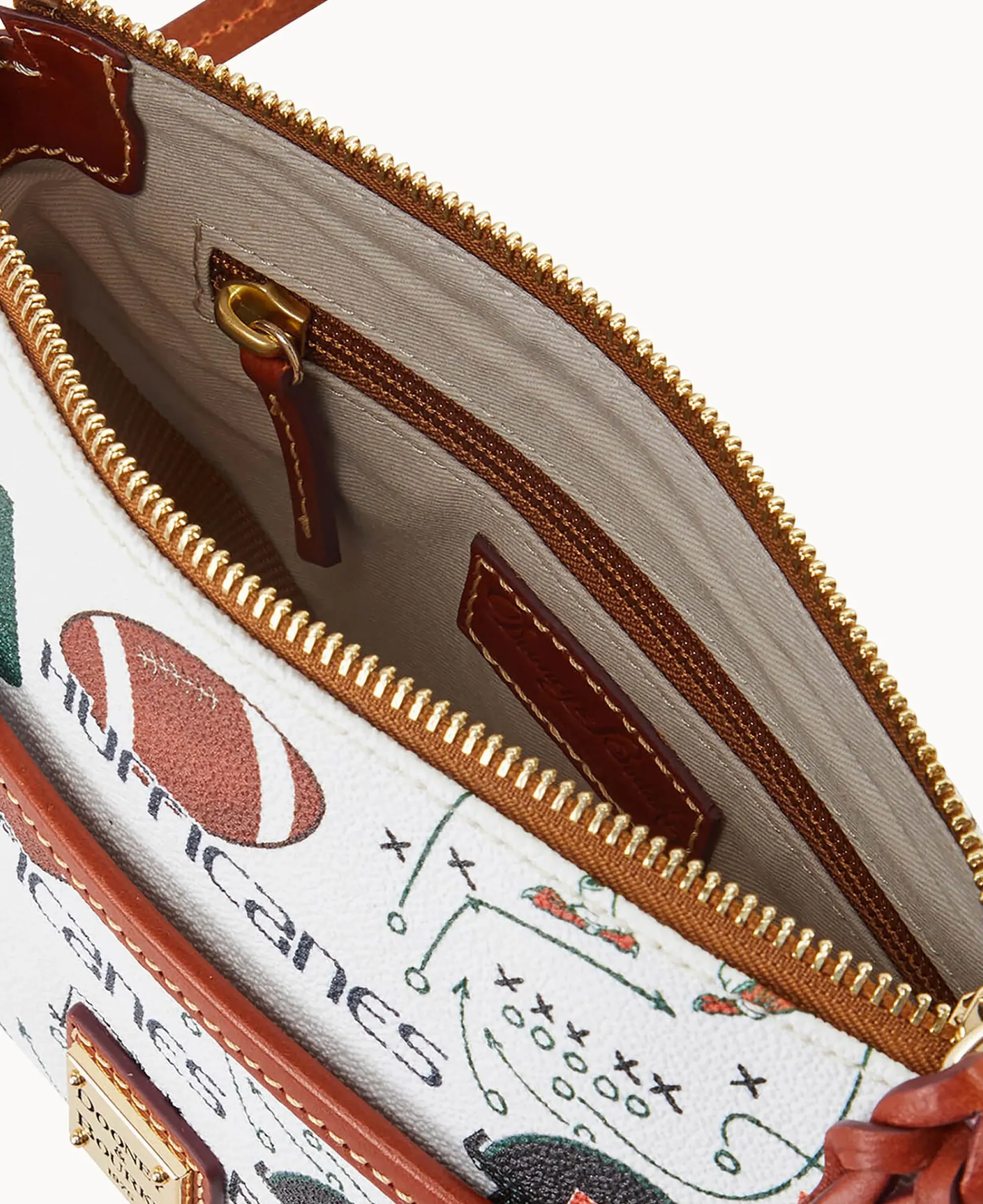 Dooney & Bourke Game Day Ready|Printed Fabric<Collegiate University of Miami Ginger Crossbody U OF MIAMI