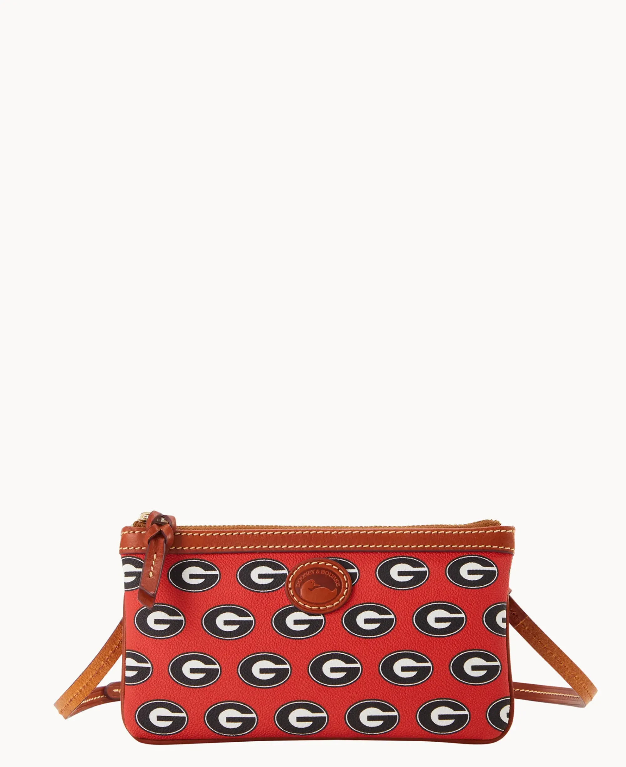 Dooney & Bourke Game Day Ready|Printed Fabric<Collegiate a Large Slim Crossbody University of Georgi