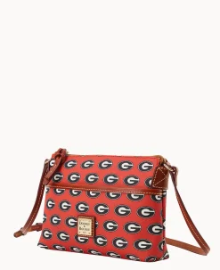 Dooney & Bourke Game Day Ready|Printed Fabric<Collegiate a Ginger Crossbody University of Georgi