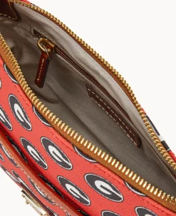 Dooney & Bourke Game Day Ready|Printed Fabric<Collegiate a Ginger Crossbody University of Georgi
