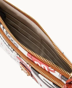 Dooney & Bourke Grab and Go|Wristlets<Collegiate a Double Zip Wristlet University of Georgi