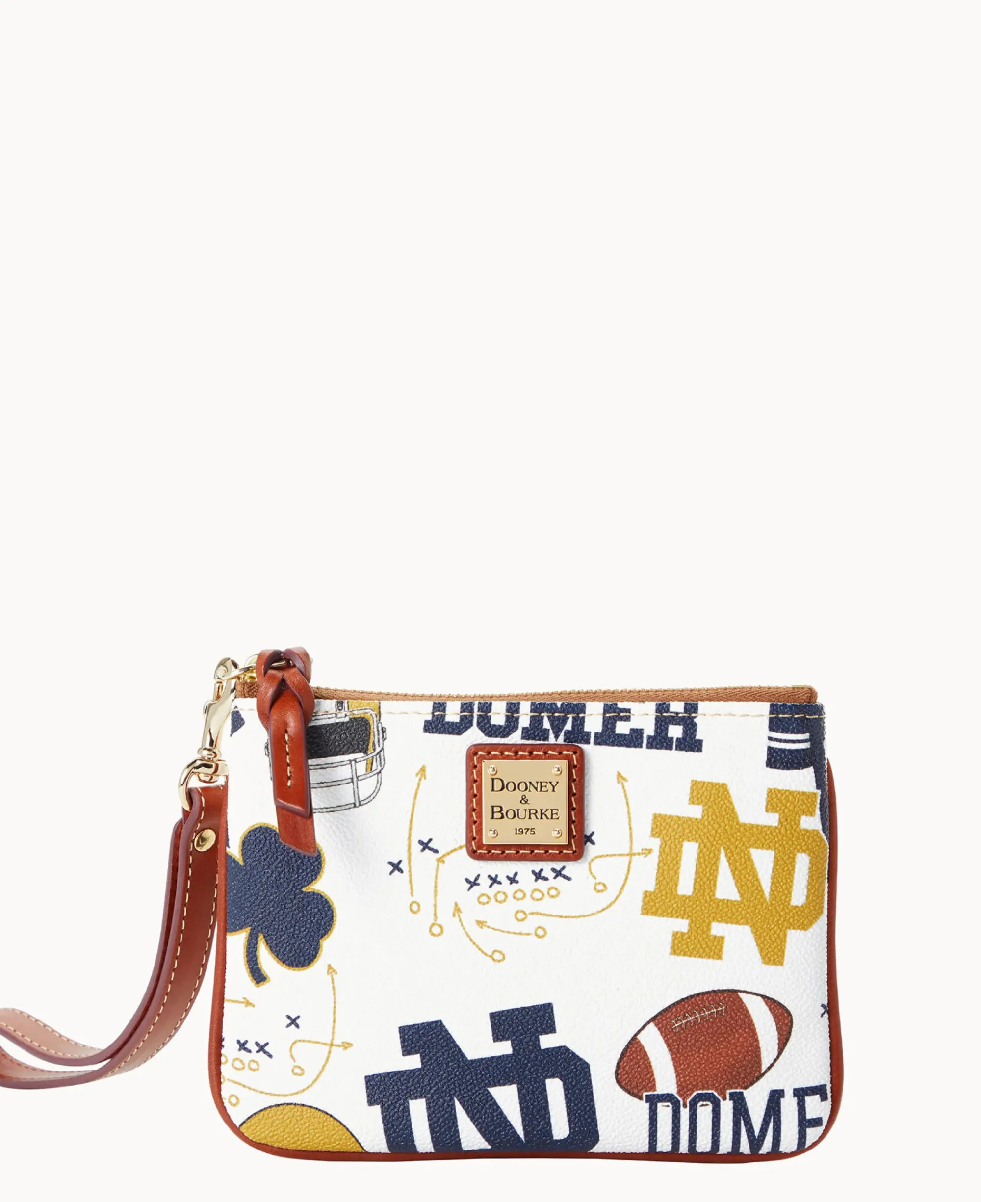 Dooney & Bourke Grab and Go|Wristlets<Collegiate University of Stadium Wristlet NOTRE DAME