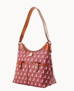 Dooney & Bourke Game Day Ready|Printed Fabric<Collegiate University of Alabama Zip Hobo U OF ALABAMA