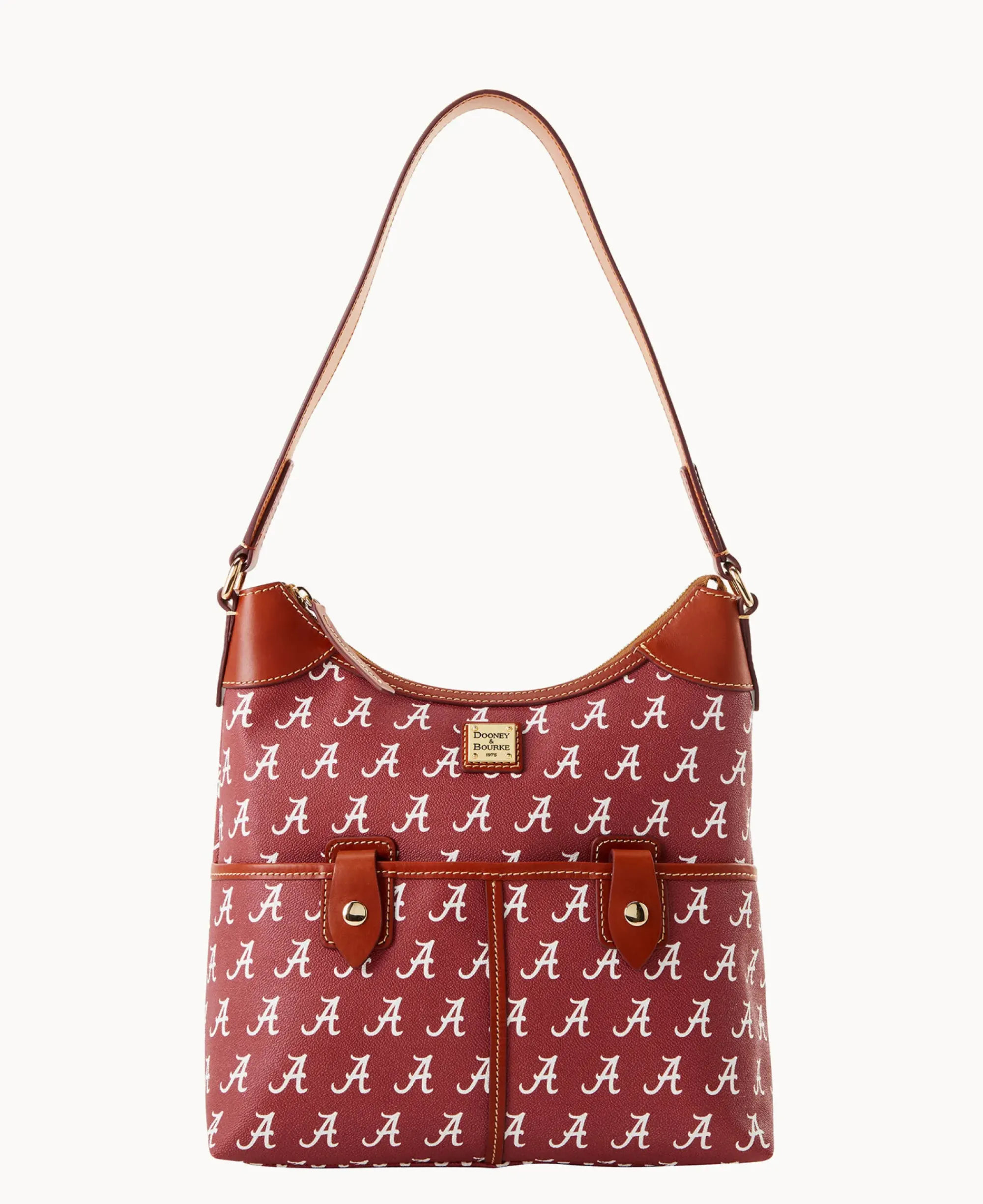 Dooney & Bourke Game Day Ready|Printed Fabric<Collegiate University of Alabama Zip Hobo U OF ALABAMA