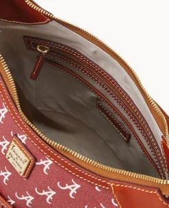 Dooney & Bourke Game Day Ready|Printed Fabric<Collegiate University of Alabama Zip Hobo U OF ALABAMA