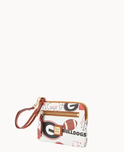 Dooney & Bourke Grab and Go|Wristlets<Collegiate University of Georgia Zip Around Wristlet U OF GEORGIA