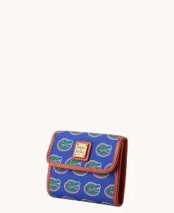 Dooney & Bourke Grab and Go|Wallets<Collegiate University of Florida Flap Credit Card Wallet U OF FLORIDA