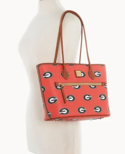 Dooney & Bourke Printed Fabric|Shoulder Bags<Collegiate University of Tote Georgia