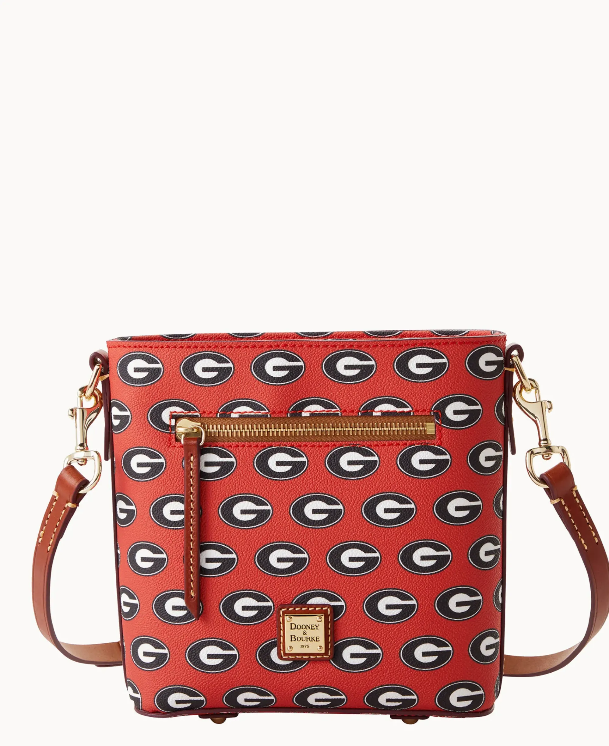 Dooney & Bourke Game Day Ready|Printed Fabric<Collegiate University of Georgia Small Zip Crossbody U OF GEORGIA