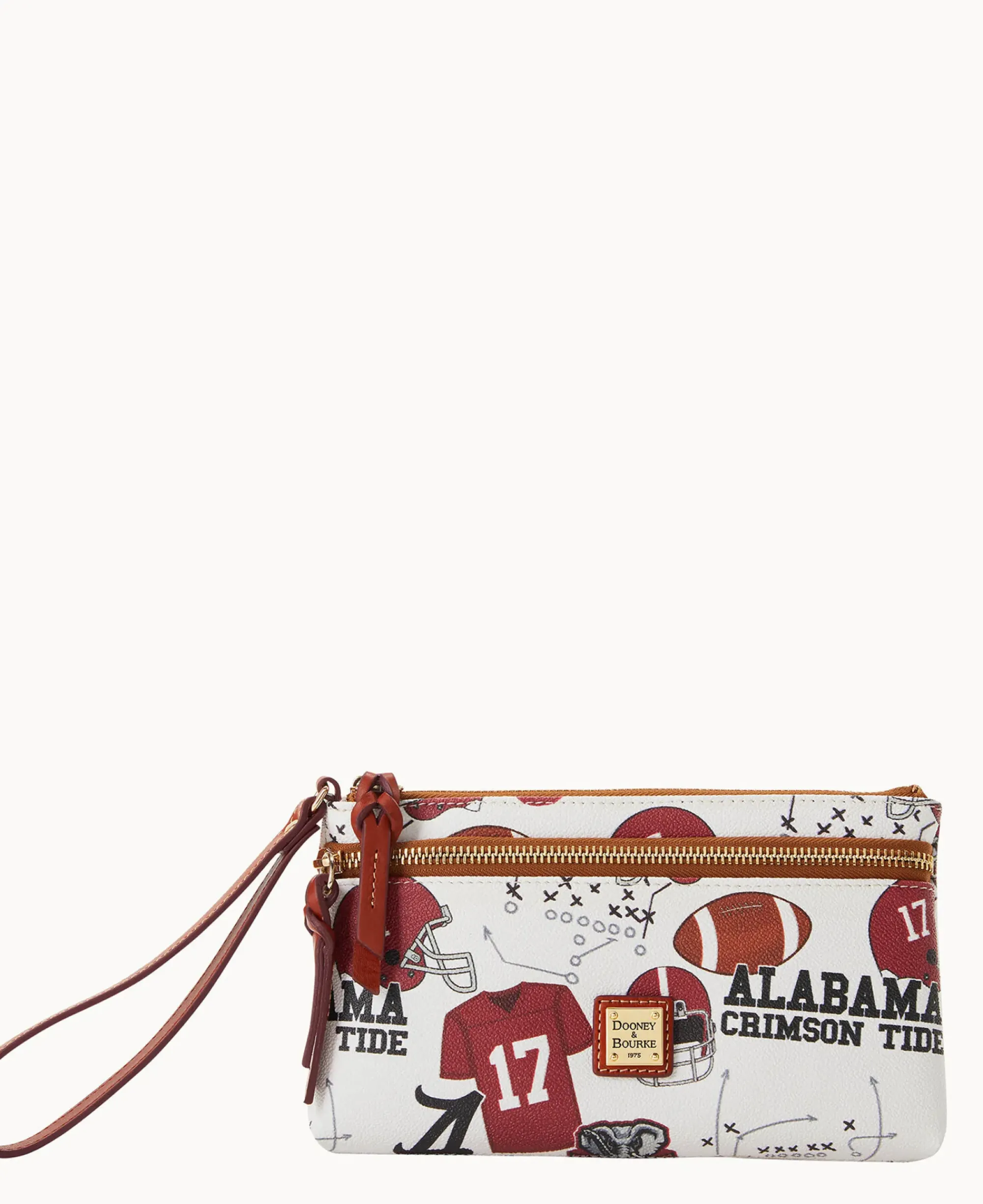 Dooney & Bourke Grab and Go|Wristlets<Collegiate a Double Zip Wristlet University of Alabam