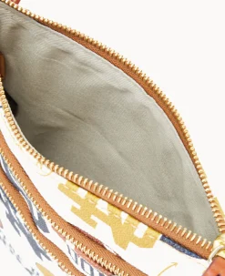 Dooney & Bourke Game Day Ready|Printed Fabric<Collegiate University of N S Triple Zip Crossbody NOTRE DAME