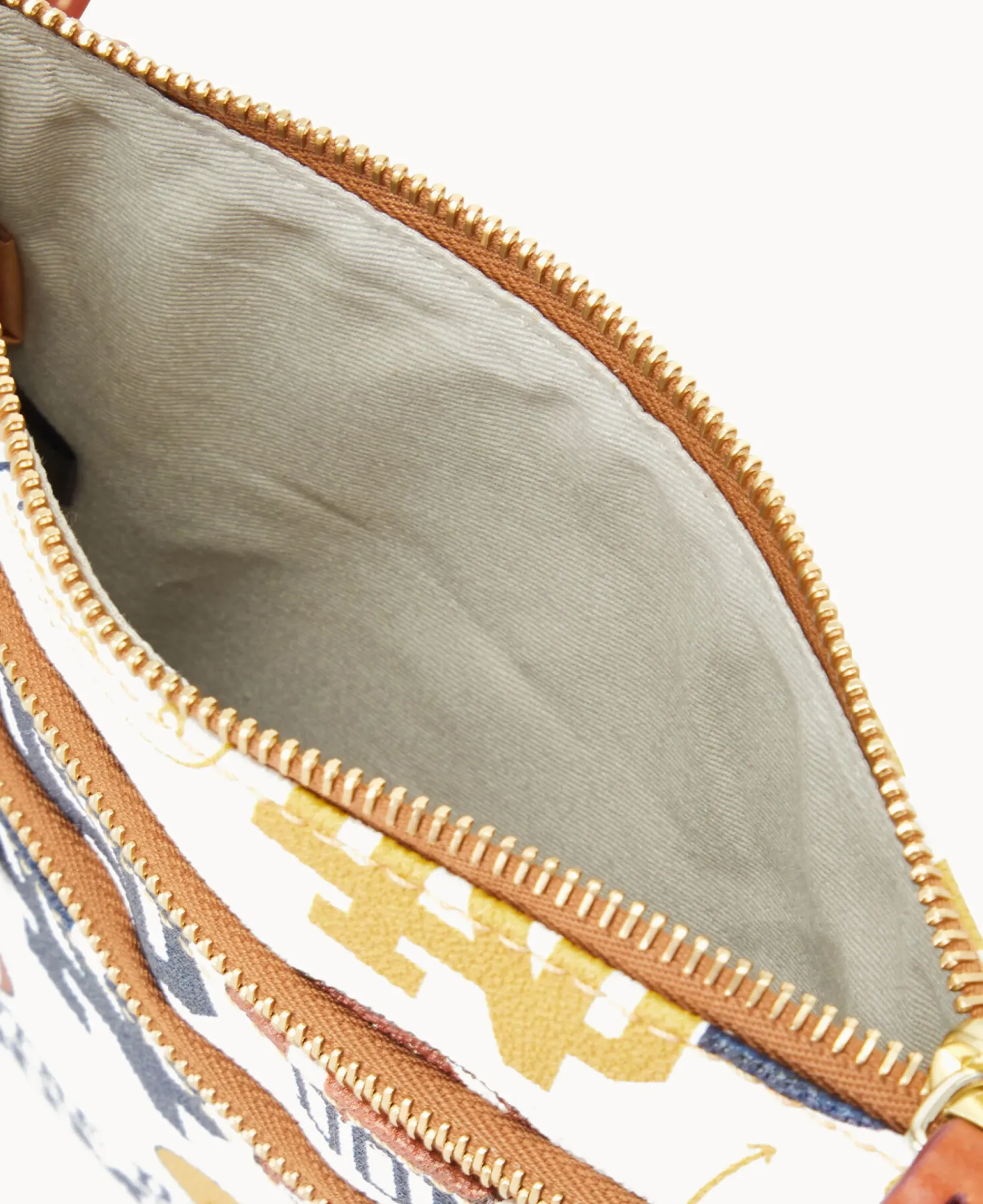 Dooney & Bourke Game Day Ready|Printed Fabric<Collegiate University of N S Triple Zip Crossbody NOTRE DAME