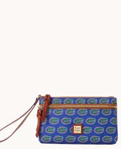 Dooney & Bourke Grab and Go|Wristlets<Collegiate a Double Zip Wristlet University of Florid