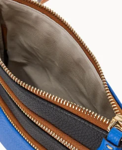 Dooney & Bourke Printed Fabric|Pebbled Leather<Collegiate Triple Zip Crossbody University of Kentucky