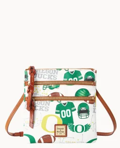 Dooney & Bourke Game Day Ready|Printed Fabric<Collegiate University of N S Triple Zip Crossbody OREGON