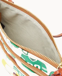 Dooney & Bourke Game Day Ready|Printed Fabric<Collegiate University of N S Triple Zip Crossbody OREGON