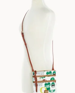Dooney & Bourke Game Day Ready|Printed Fabric<Collegiate University of N S Triple Zip Crossbody OREGON