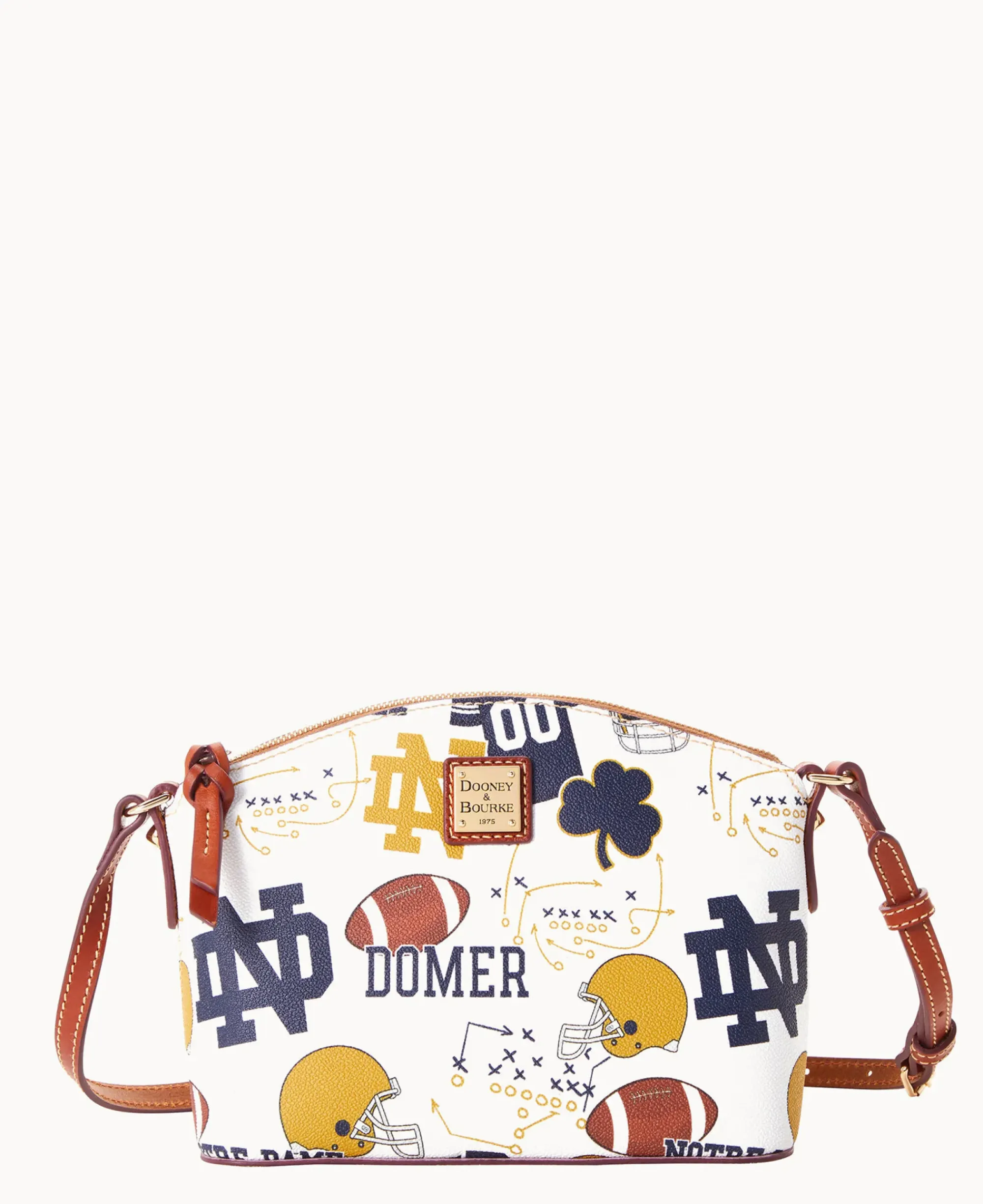 Dooney & Bourke Game Day Ready|Printed Fabric<Collegiate University of Suki Crossbody NOTRE DAME
