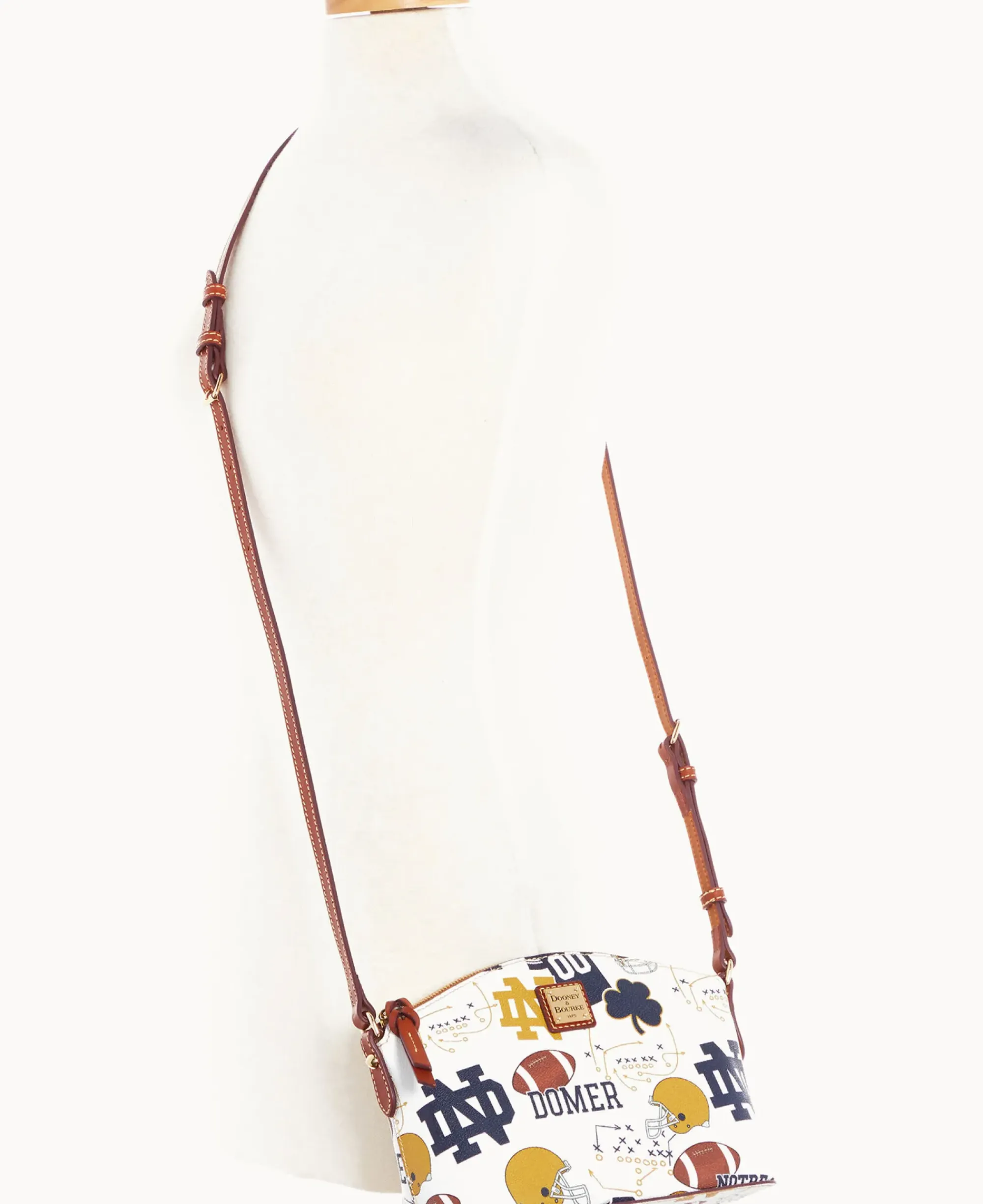 Dooney & Bourke Game Day Ready|Printed Fabric<Collegiate University of Suki Crossbody NOTRE DAME