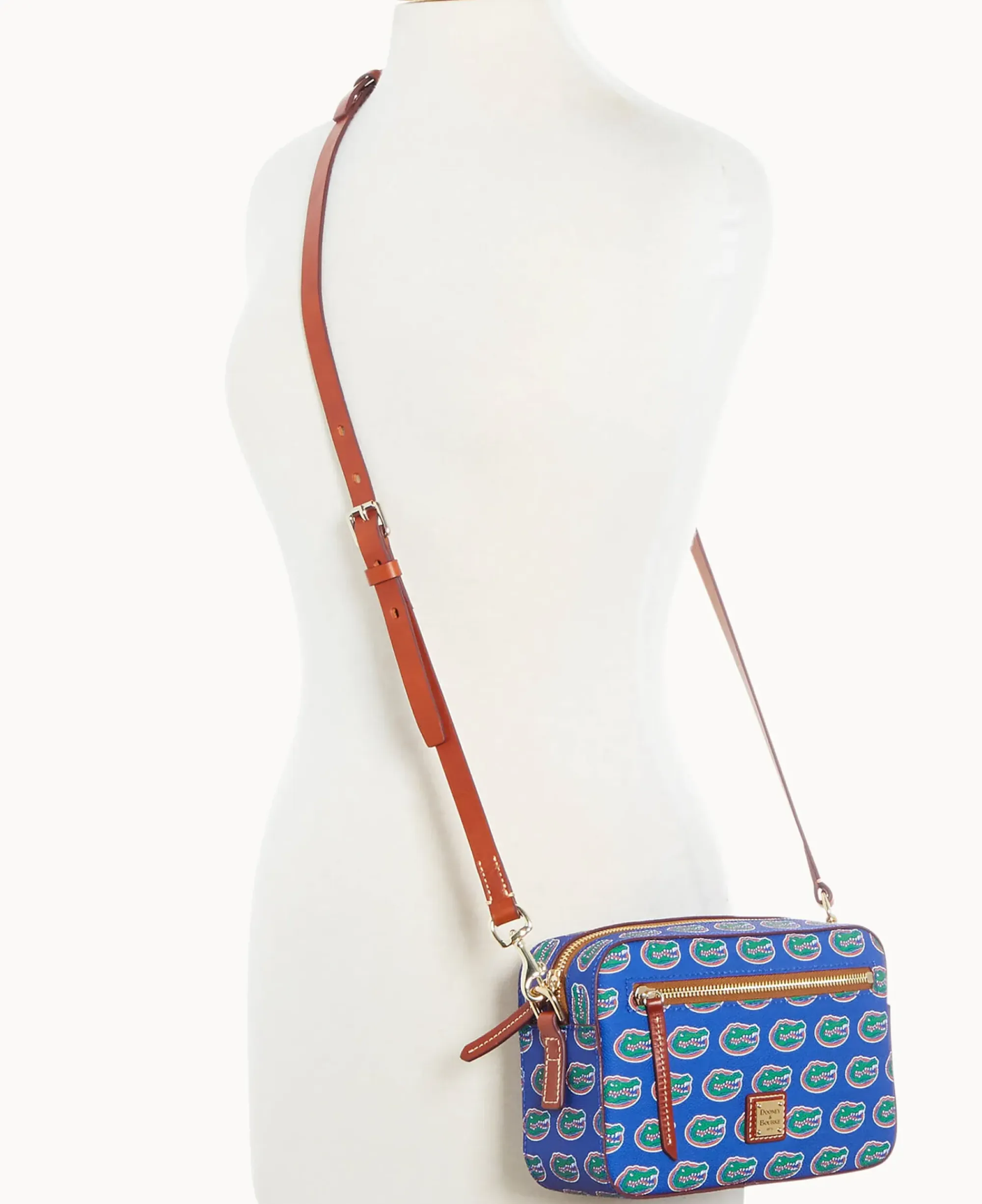 Dooney & Bourke Game Day Ready|Printed Fabric<Collegiate University of Florida Camera Zip Crossbody U OF FLORIDA