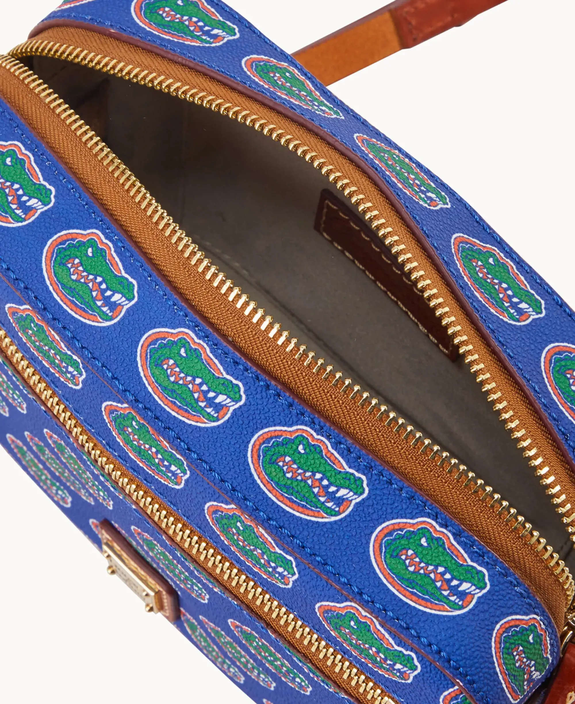 Dooney & Bourke Game Day Ready|Printed Fabric<Collegiate University of Florida Camera Zip Crossbody U OF FLORIDA