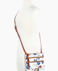 Dooney & Bourke Game Day Ready|Printed Fabric<Collegiate University of Kentucky N S Triple Zip Crossbody U OF KENTUCKY