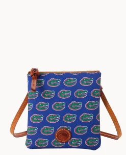 Dooney & Bourke Game Day Ready|Printed Fabric<Collegiate a Small North South Top Zip Crossbody University of Florid