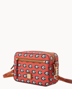 Dooney & Bourke Game Day Ready|Printed Fabric<Collegiate University of Georgia Camera Zip Crossbody U OF GEORGIA