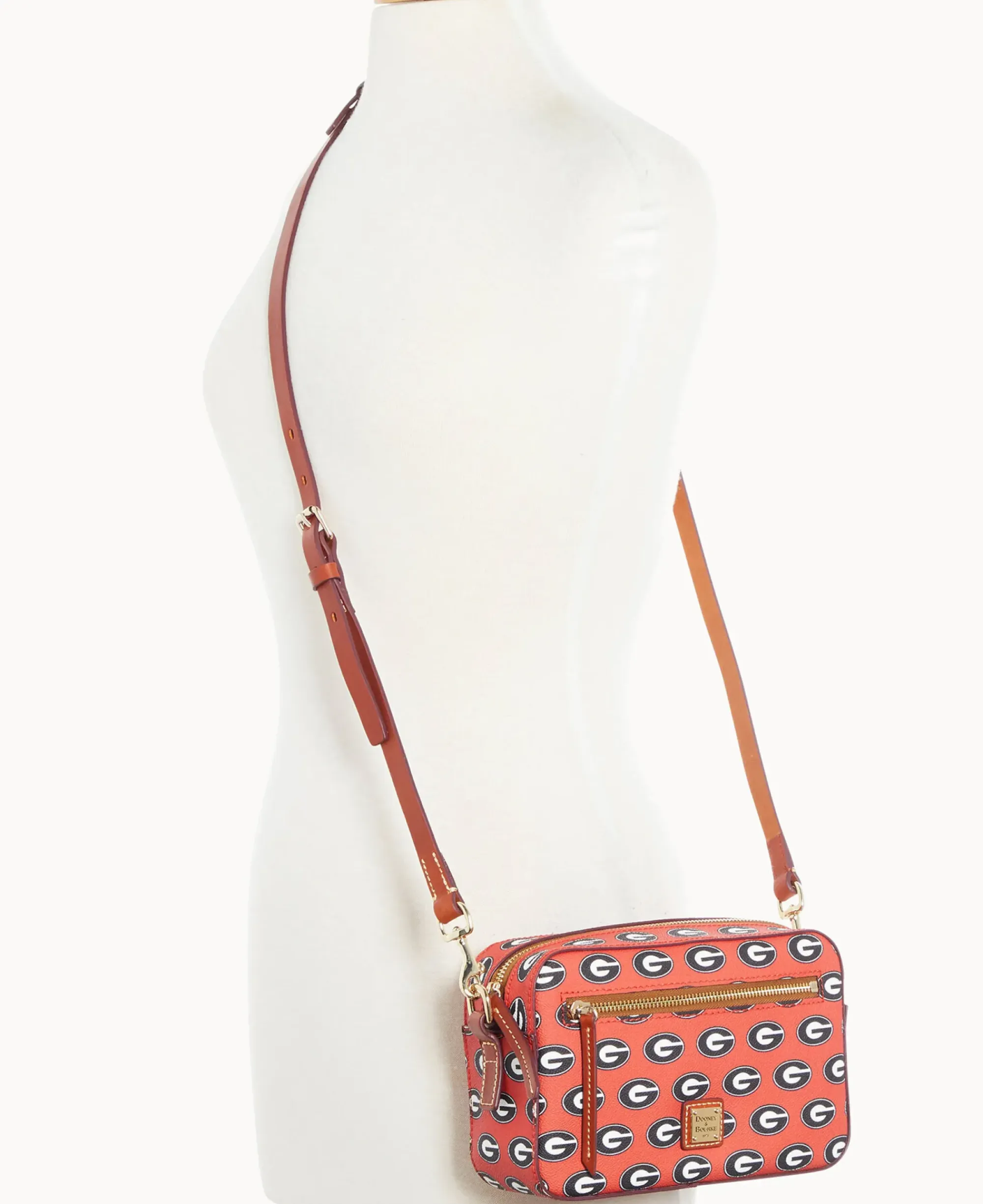 Dooney & Bourke Game Day Ready|Printed Fabric<Collegiate University of Georgia Camera Zip Crossbody U OF GEORGIA