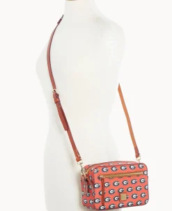 Dooney & Bourke Game Day Ready|Printed Fabric<Collegiate University of Georgia Camera Zip Crossbody U OF GEORGIA